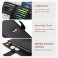 thumbnail image 3 of Billetera yiijay de piel con triple embrague y bloqueo RFID para mujer, 3 of 6