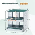 thumbnail image 2 of Kamsly Chicken Nesting Boxes,4 Compartment Nesting Box for Laying Eggs,Heavy Duty Metal Nest-Box with Hanging Mounting Holes,Roll Away Chicken Laying Boxes for Chickens,Poultry,Hens to Collect Eggs, 2 of 4