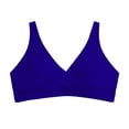 thumbnail image 5 of NordicNest Women's Elegant Strappy Hook Neck Tankini Top, Solid Color Full Coverage Swim Top, Versatile Bathing Suit Top for Beach, Pool & ResortBlue L, 5 of 6
