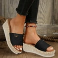 thumbnail image 6 of Mostsola Women's Slip on Espadrilles Platform Sandals Open Toe Casual Wedge Slides for Summer, 6 of 6
