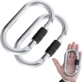 thumbnail image 1 of MOPNGXT - Juego de 2 mosquetones de escalada resistentes y confiables - Capacidad de 25 kN = 5600 lb - Equipo duradero para cuerdas, aparejos y hamacas - No recomendado para barras de dominadas, 1 of 6
