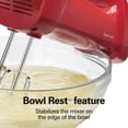 thumbnail image 5 of Hamilton Beach Electric Hand Mixer with QuickBurst, 6-Speed Corded, 250W, 3 Attachments and Snap-On Storage, Red, 5 of 8