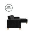 thumbnail image 5 of Desert Fields Presley Reversible Storage Sectional Futon, Black Chenille, 5 of 21