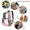 thumbnail image 4 of Xoenoiee Axolotl Cherry Blossom Print 17 Inch Backpack for Kids Girls 17 Inch Clear Backpacks Transparent Large Schoolbag PVC See Through Bookbag Rucksack Satchel for Kindergarten Primary Student, 4 of 7