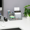 thumbnail image 2 of Mind Reader Desktop Organizer, File Storage, Accessory Storage, Workspace, Office, Metal, Silver, 2 of 5