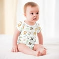 thumbnail image 4 of Baby Noahs Ark Animals Rainbow Sun Bodysuit Clothes Girl Boy Panda Lion Giraffe Elephant Monkey Infant One-Piece Baby Bodysuit, 4 of 7