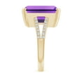 thumbnail image 3 of ANGARA Natural 9.6 Ct. Amethyst with Diamond Classic Ring in 14K Yellow Gold for Women (Ring Size: 12), 3 of 9