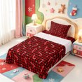 thumbnail image 5 of Manfei Kawaii Christmas Tree Twin Sheets,Xmas Holiday Season Bedding,3 Pieces,1 Flat Sheet,1 Fitted Sheet and 1 Pillowcase, 5 of 6