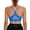 Blue, variant on Women's Y-Back Sports Bra Low Impact Workout Bras Thin Straps Yoga Bras with Removable Pads