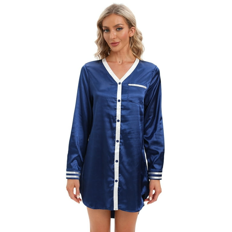 Button down pajama shirt dress deals