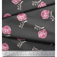 thumbnail image 3 of Soimoi Gray Cotton Duck Fabric Grandiflora Roses Floral Fabric Prints By Yard 42 Inch Wide, 3 of 3
