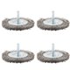 thumbnail image 1 of 5er-Set Scheibenbürsten aus feinem Stahldraht Ø 75 mm für Metall und Stein, Drahtbürste für Bohrmaschine mit 6 mm Schaft, zum Entrosten, Abbeizen, Schaben und Reinigen, 1 of 5