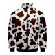 thumbnail image 3 of Chaqueta con estampado 3D de manchas de vaca en blanco y negro para hombre y mujer, abrigos informales de manga larga, gran oferta, chaquetas con cremallera para primavera y otoño, ropa de abrigo, 3 of 5