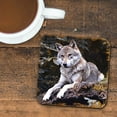 thumbnail image 4 of Nature Wonders 95287C-S4 4 x 4 in. Wolf Wooden Cork Coasters Gift - Set of 4, 4 of 4