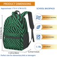 thumbnail image 2 of 17 Inch Lightweight Backpack,PVC Waterproof Oxford Fabric, Ergonomically Designed, with Large Capacity, Leopard Animal Print, 2 of 5