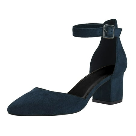 

Pgeraug slippers for women Sandals For Women Ladies Fashion High Heels Shoes Pointed Toe Shoes Singles Business Shoes women s shoes Blue 40