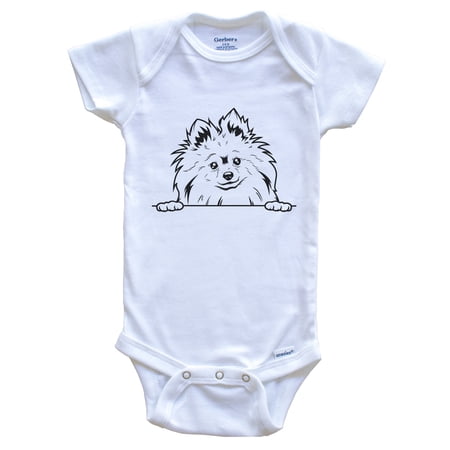 Luvly Pomeranian Dog Breed Drawing Cute One Piece Baby Bodysuit New Born Baby Shower Gift New Parents Gift