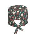 thumbnail image 2 of Xecao Santa Claus Print Men Women Adjustable Working Cap with Button Unisex Hats Sweatband, 2 of 7