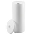 thumbnail image 2 of iDesign Toilet Paper Canister with Lid, Storage for 3 Rolls, 6.3'' x 15.5'', White, 2 of 5