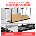 thumbnail image 4 of 4x6 / 4x8 Overhead Garage Storage Rack, Heavy Duty Metal Ceiling Shelving – Adjustable Organization System, 330 lbs / 660 lbs Capacity – Easy Install, Space-Saving – Black, 4 of 8