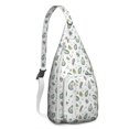 thumbnail image 1 of Cute Avocado Sling Backpack - Playful Kawaii Illustration, Multi-Functional Shoulder Bag, 1 of 4