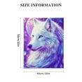 thumbnail image 3 of ZFLMY White Wolf Blue Eyes Canvas Wall Art Home Decor 12x16 16x20 16x20in, 3 of 5