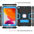 thumbnail image 4 of Dteck Case for Apple iPad 9th Generation 10.2-inch (2021),Shockproof Rubber Armor 3-Layer Protection Case Hybrid Hard Kicstand Cover for iPad 10.2" 9th Gen 2021/8th Gen 2020/7th Gen 2019,Black+Blue, 4 of 6