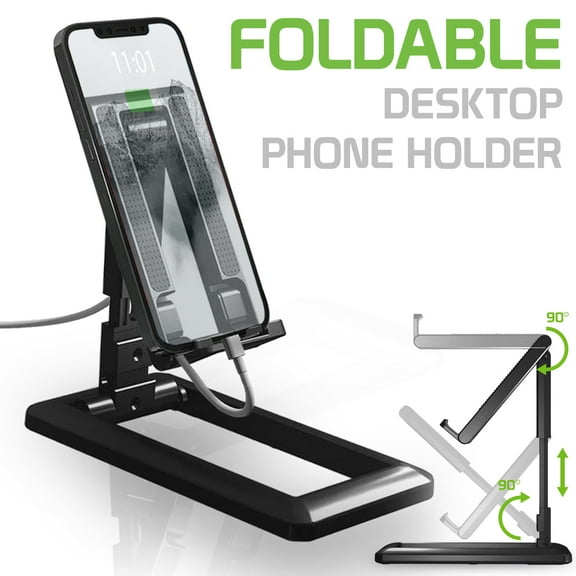 Cellet Folding Desktop Phone Stand Holder Mount Compatible with Apple iPhone / Samsung Galaxy / Google Pixel