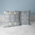 thumbnail image 3 of Elegant Twirls Indoor/Outdoor Pillow with Removable Cover in Gray 20x20, 3 of 5