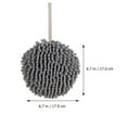 thumbnail image 2 of KONTONTY 2Pcs Cleaning Towels Chenille White for Quick Drying Bathroom Cleaning, 2 of 8