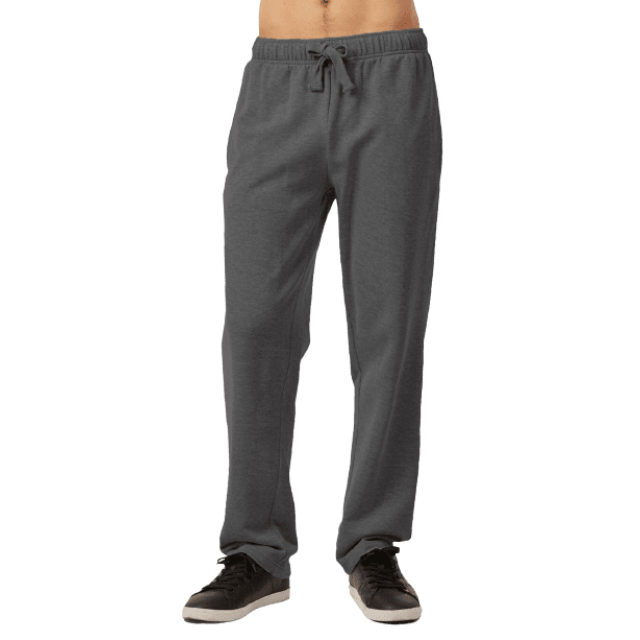 Men‘s Open Bottom Terry Sweatpants Elastic Drawstring Waistband Charcoal Grey S,charcoalgrey(openbottom),XL