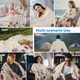 thumbnail image 5 of Purple Red Spring Floral Cooling Blanket,Lightweight Summer Throw Blanket with Double Sided Cold Effect,Watercolor Botanical Summer Flowers Picnic Blankets Bed Sheet for Hot Sleepers 30"x40", 5 of 8