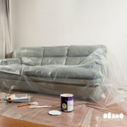 Plasticplace Extra Heavy Clear Plastic Sheeting 6 Mil 10'W x 100'H Roll Protective Barrier for Painting, Renovation, Moisture Barrier, Durable Puncture-Resistant Clear Sheeting Tarp Gardening Bags