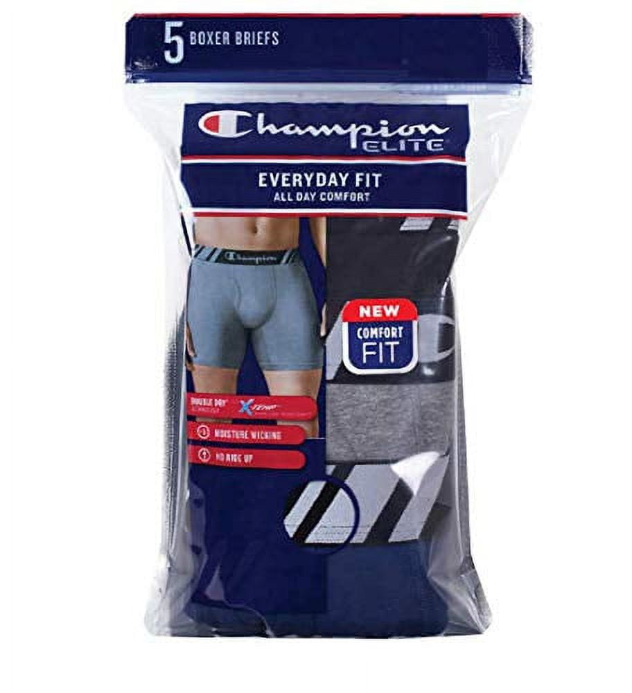 Champion Men's Elite X-Temp Boxer Briefs 4-Pack, Black