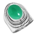 thumbnail image 1 of 925 Silver Ring For Women - Teens Natural Green Onyx Stone Silver Ring Size 12.5 May Birthstone Simple Silver Ring Size 12.5 Gift For Wife On Engagement 925 Silver Jewelry With Gemstone, 1 of 5