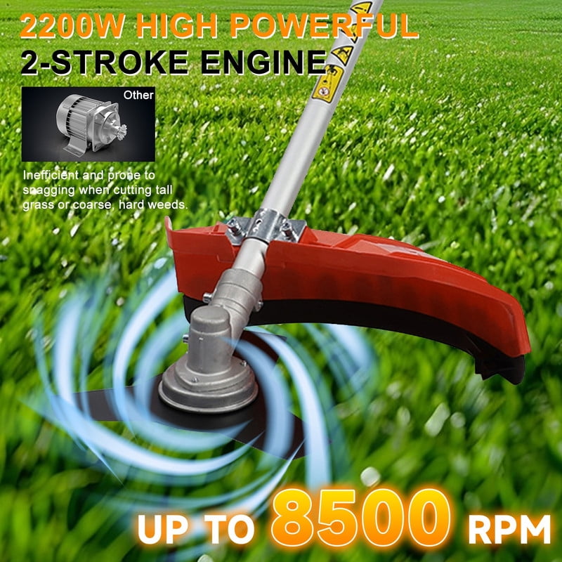 Floseru 52CC Gas Weed Wacker, 2-Cycle 2 in 1 Gas Weed Eater, Upgraded 2.2KW/8500rpm Weed Eater Gas Powered, Multi-Functional Trimming Tool Hedge Brush Cutter Complete Accessories