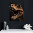 thumbnail image 4 of Nawypu Excited Tyrannosaurus-Rex Dinosaur Canvas Wall Art Contemporary Simple Life Canvas Painting Pictures for Home Bedroom Decor for Living Room Bathroom Decor, 4 of 4