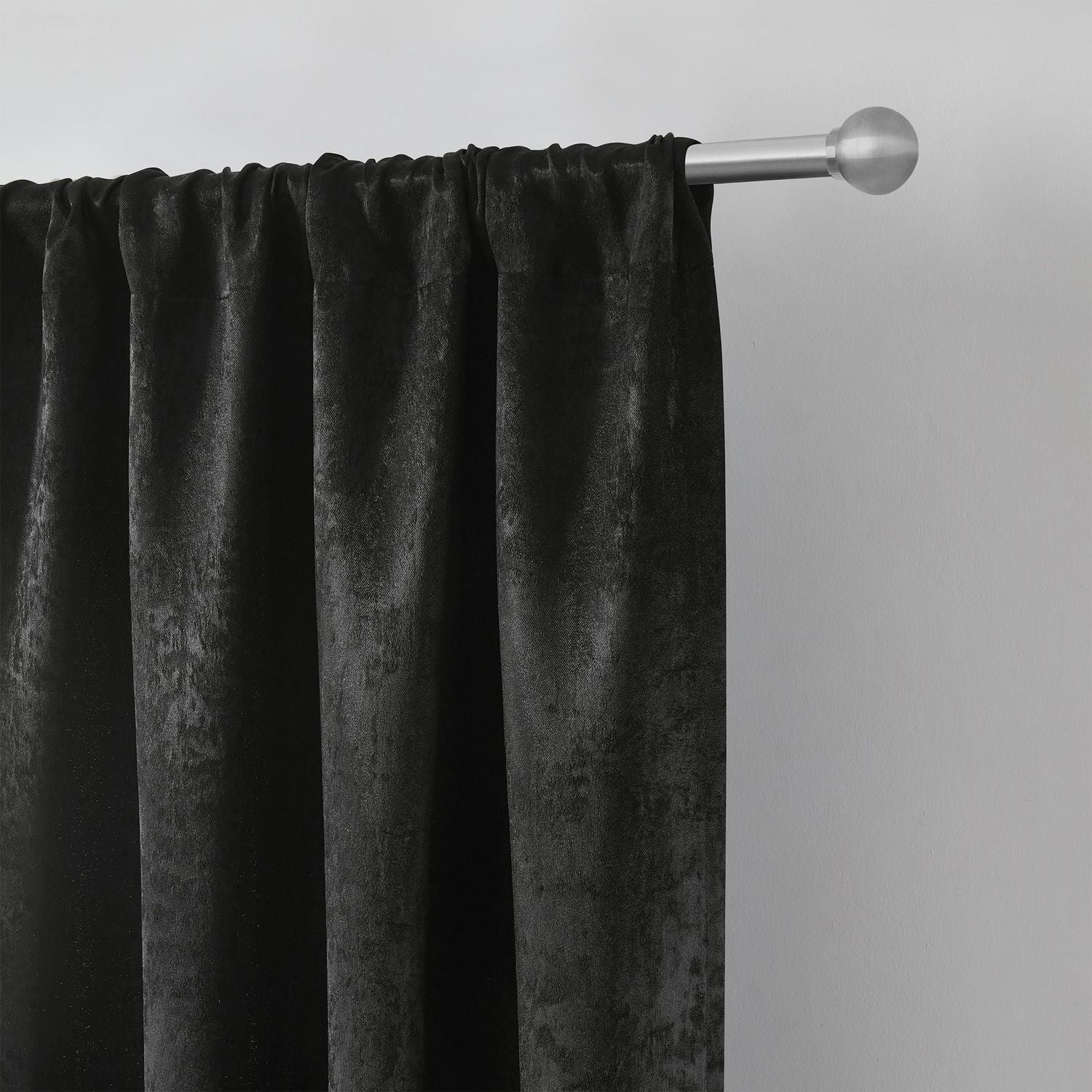 Mainstays Sheen Rod Pocket Blackout Curtain Panel Pair, 37" x 84", Shimmer Blackout Curtain Set
