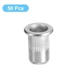 thumbnail image 3 of Unique Bargains 5/16-18 Rivet Nuts, 50 Pack 304 Stainless Steel Knurled Flat Head Threaded Insert Nuts for Metal, Plastic, 3 of 5