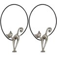 thumbnail image 2 of 2PCS Creative Magnetic Curtain Tiebacks, Magnetic Curtain Tiebacks, Retro Cat Pattern, Curtain Buckle with Strong Magnetism, Exquisite Decorative Accessories for Home Office Hotel, 2 of 5
