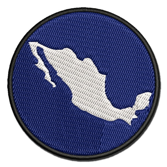 Mexico Country Solid Applique Multi-Color Embroidered Iron-On Patch - 2.5 Inch Small