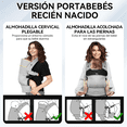thumbnail image 4 of "Mochila Cangurera Para Bebé Ergonómica, 4 Formas De Porteo Belug, Gris Claro ", 4 of 5