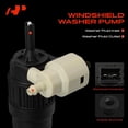thumbnail image 3 of A-Premium Windshield Washer Pump Compatible with Chevrolet Equinox & Volkswagen Passat, Golf, GTI, e-Golf, EuroVan & Jeep Renegade & Fiat 500, 500X, 500L & Suzuki XL7 & Saturn & Pontiac & Ram, 3 of 6
