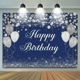 thumbnail image 1 of Blue Boken and Silver Balloon Happy Birthday Backdrop, 1 of 6