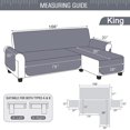 thumbnail image 3 of Double Sided L Shape Sofa Cover Combination Sofa Recliner Sofa Cover (Black), 3 of 6