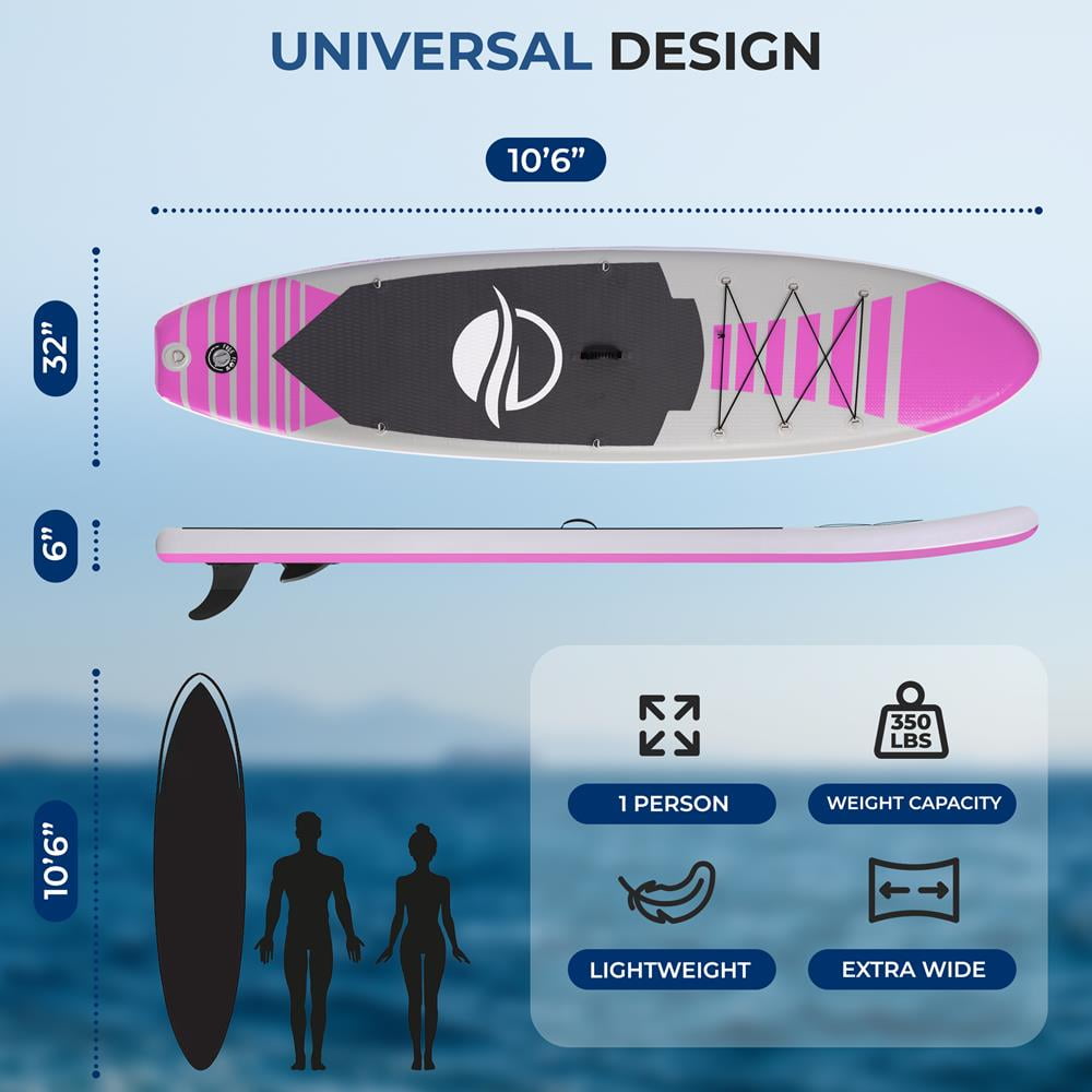 SereneLife Wide Stance, Bottom Fin for Paddling, Surf Control, Non-Slip Deck Youth and Adult Standing Boat