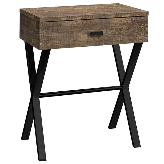 Accent Table Side End Nightstand Lamp Living Room Bedroom Metal Brown