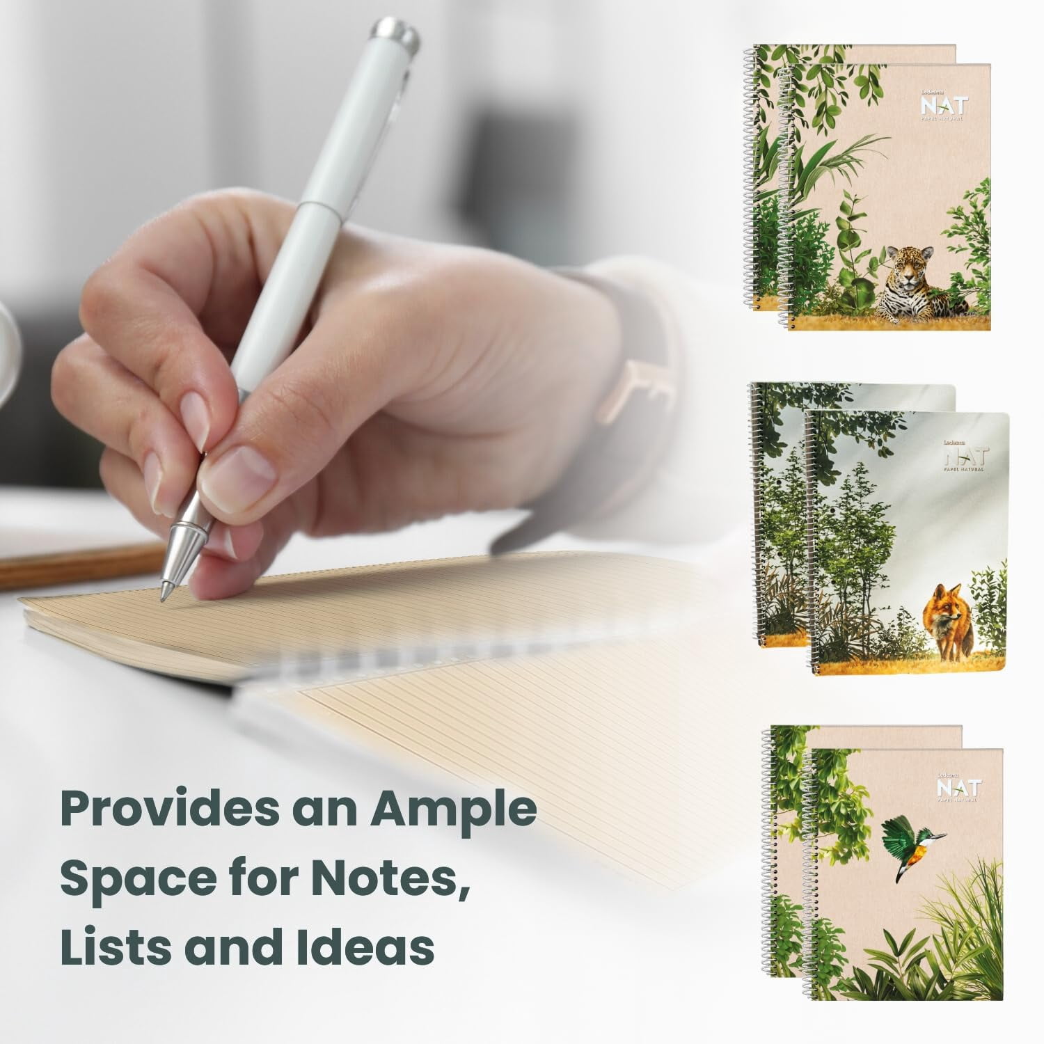 LEDESMA NAT Spiral Lined Notepad - 6 Pack