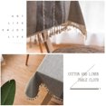thumbnail image 4 of MKDER-Table Cloth Wrinkle Free Rectangular Tablecloth for Dining Table Embroidery Rectangle Tablecloths Picnic Table Cloths with Tassels Farmhouse (Quiet Gray, Rectangle/Oblong55 x 87 Inch), 4 of 4