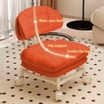 thumbnail image 4 of Orange Orange Universal Swivel Backrest Chair With Wheels Plastic Stool For Home Office Compact Portable Seating Solution #GR9D9, 4 of 6